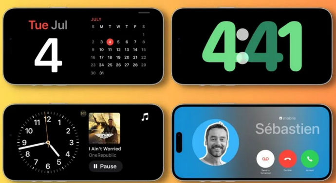四方台苹果手机维修分享iOS17横屏充电待机显示有什么好处 